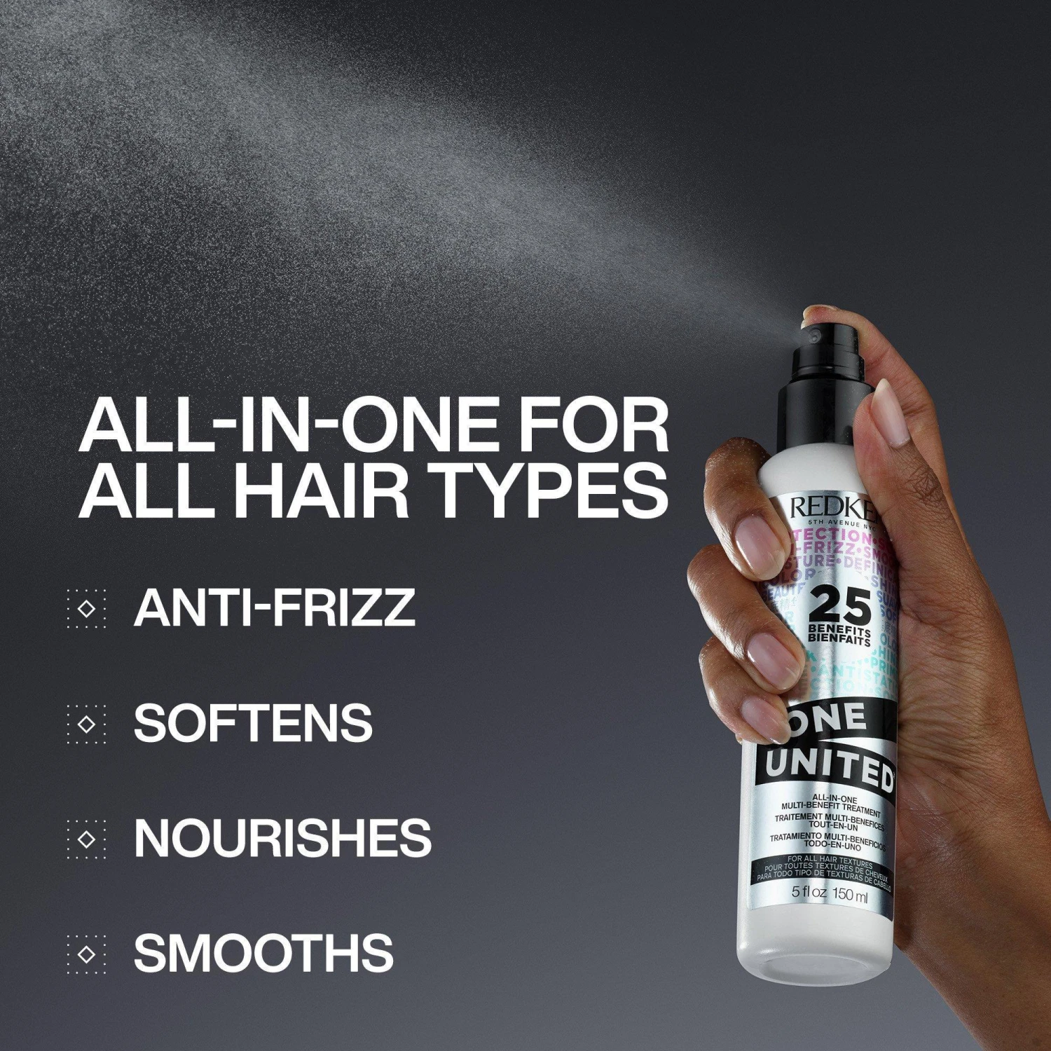 Redken TRAVEL SIZE ONE UNITED MULTI-BENEFIT TREATMENT SPRAY 3 Redken TRAVEL SIZE ONE UNITED MULTI-BENEFIT TREATMENT SPRAY - Image 3