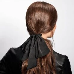 BLACK BOW SASH SCRUNCHIE -Cosmetics Store 2551206 alt02