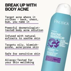 BACNE WARRIOR ACNE FIGHTING SPRAY FOR BACK AND CHEST ACNE -Cosmetics Store 2577324 alt02