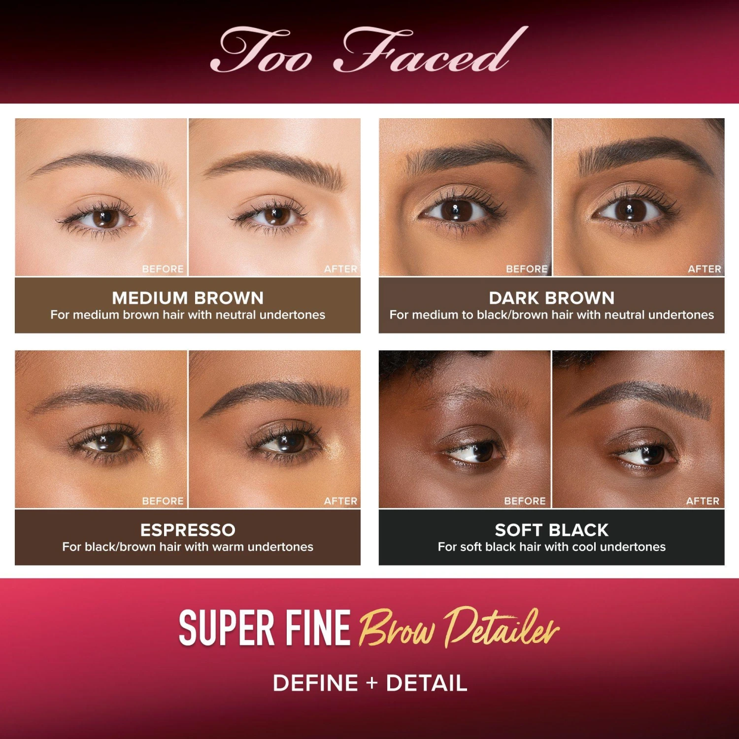 Too Faced SUPER FINE BROW DETAILER PENCIL 6 Too Faced SUPER FINE BROW DETAILER PENCIL - Image 6